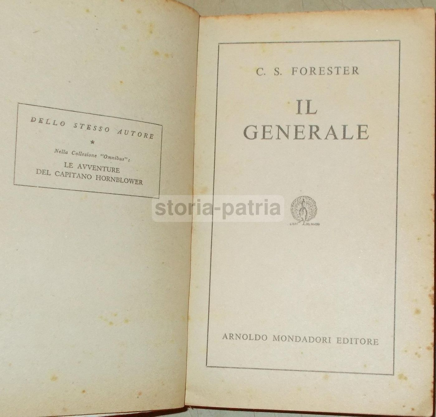 Il Generale Di C.S. Forester, Mondadori, 1954
