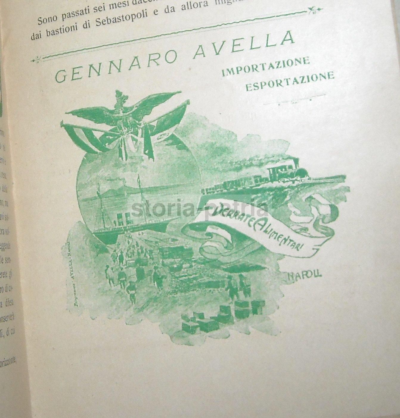 Tolstoi: Sebastopoli. Napoli, Paperi, 1903. Rara Edizione Pubblicitaria.