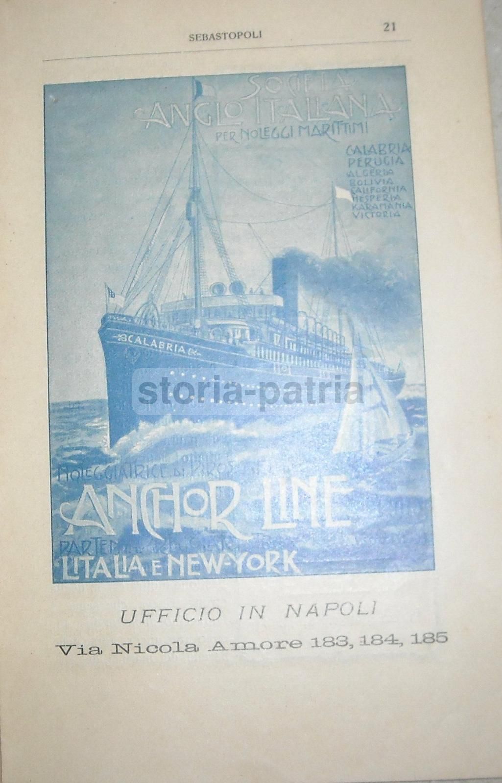 Tolstoi: Sebastopoli. Napoli, Paperi, 1903. Rara Edizione Pubblicitaria.