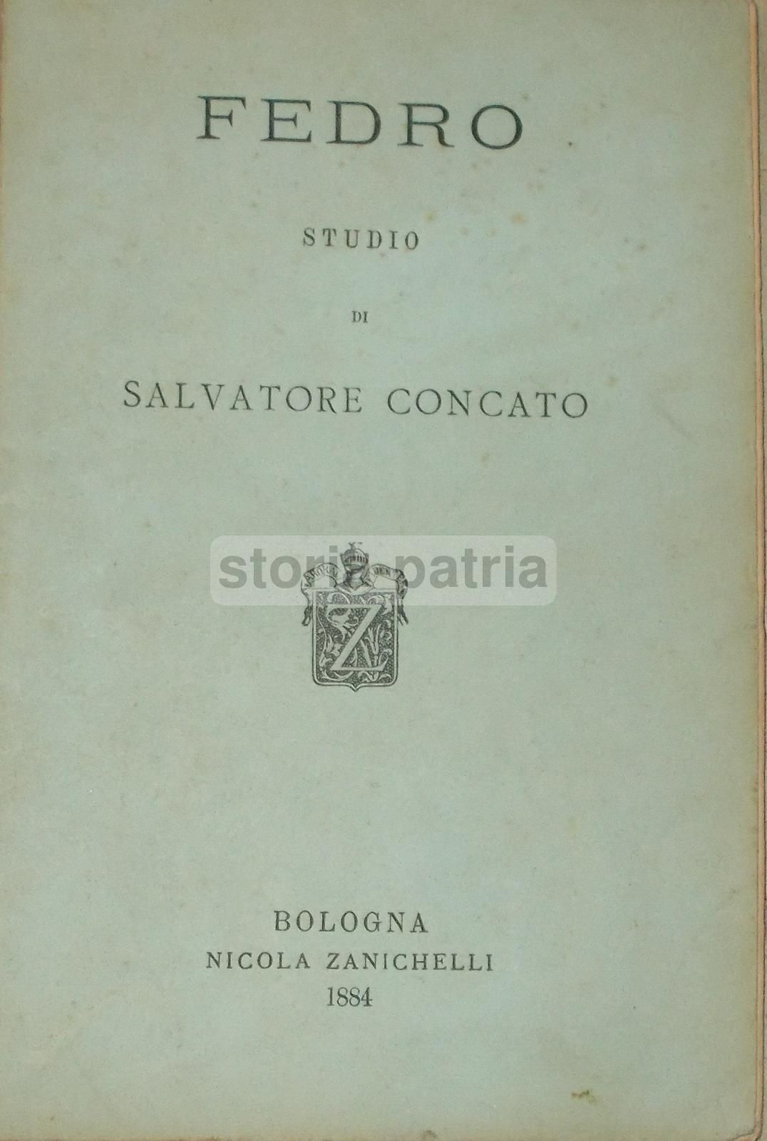 Fedro: Studio Di Salvatore Concato (Bologna, 1884)