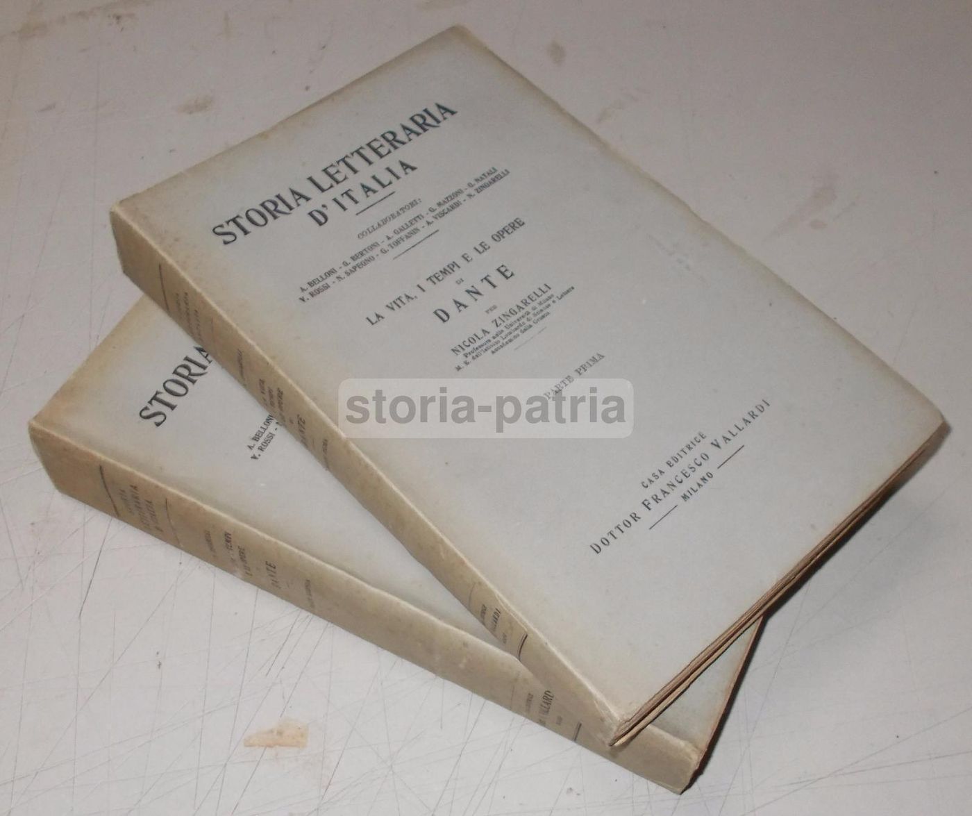 Zingarelli: Vita E Opere Di Dante, 1944 Vallardi, 2 Volumi Brossura