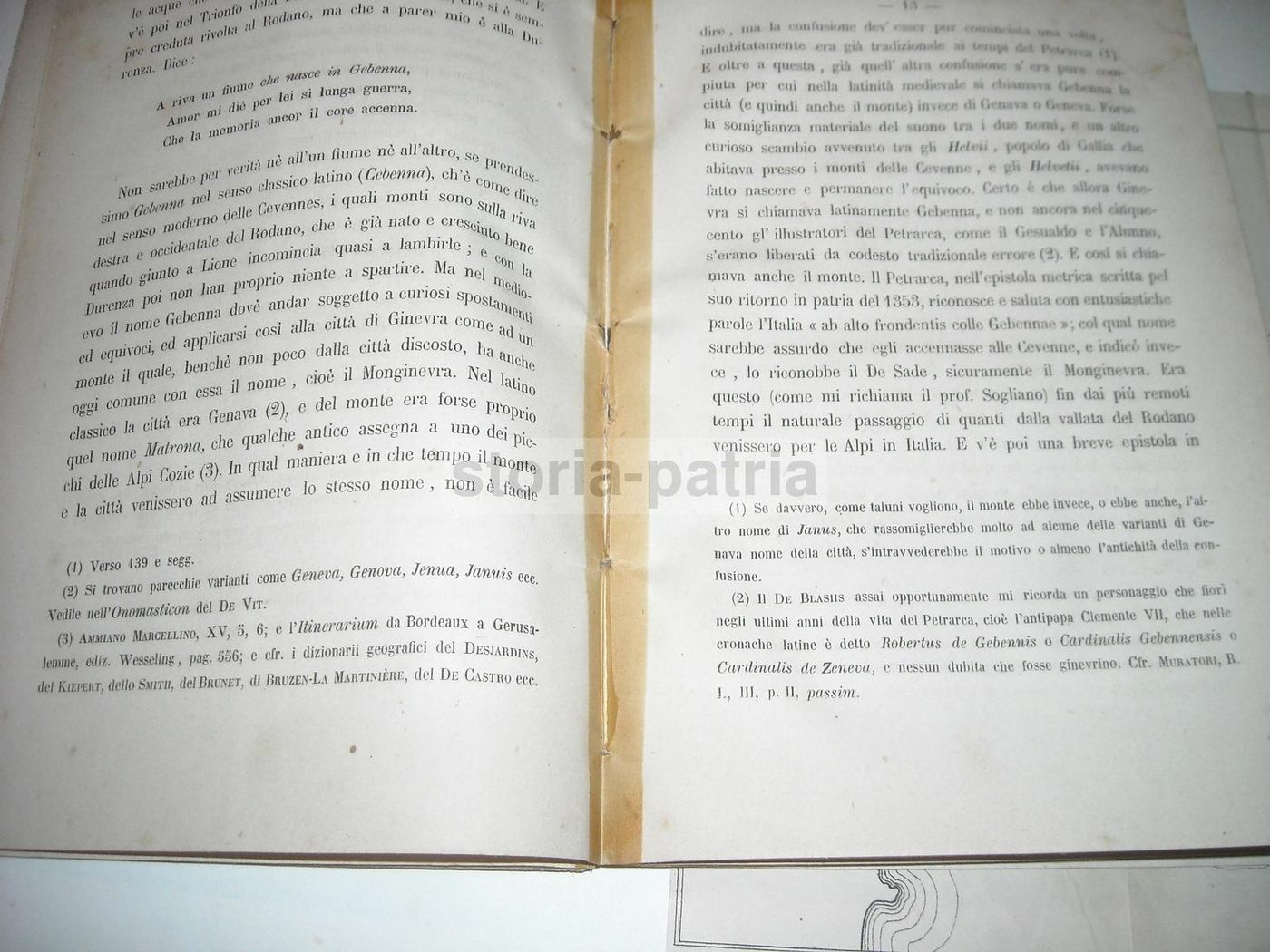 Questioni Di Geografia Petrarchesca d'Ovidio 1888 Con Mappa Litografica