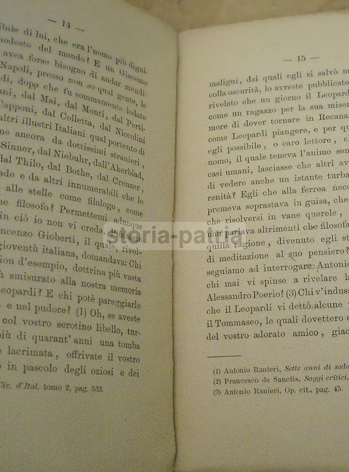 Difesa Di Giacomo Leopardi, 1880, Napoli. Edizione Rara Di Ignazio Ghianni