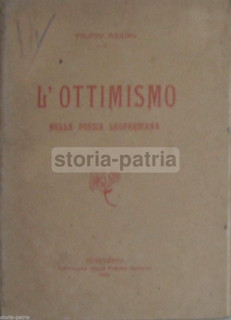 L'Ottimismo Nella Poesia Leopardiana Di Filippo Marino (1909)