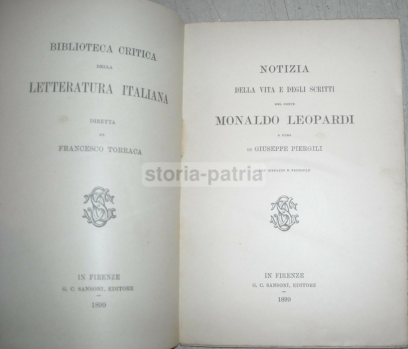 Vita E Scritti Del Conte Monaldo Leopardi, Piergili 1899 Recanati