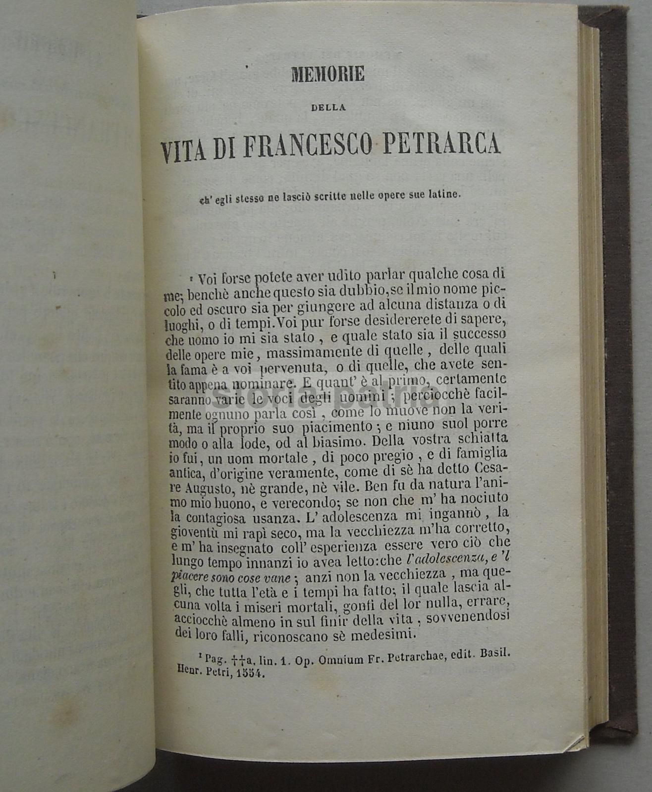 Rime Di Petrarca Con Interpretazione Leopardi Napoli 1860 Rara