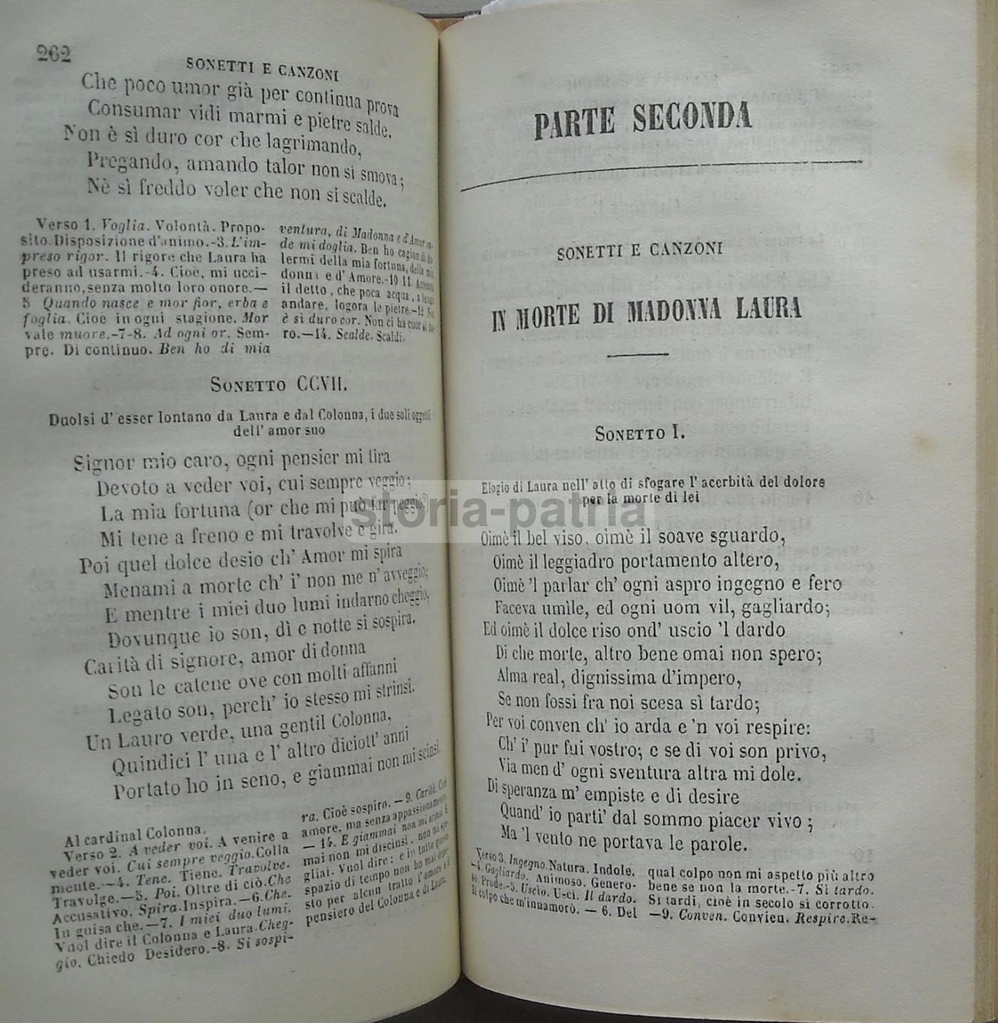 Rime Di Petrarca Con Interpretazione Leopardi Napoli 1860 Rara