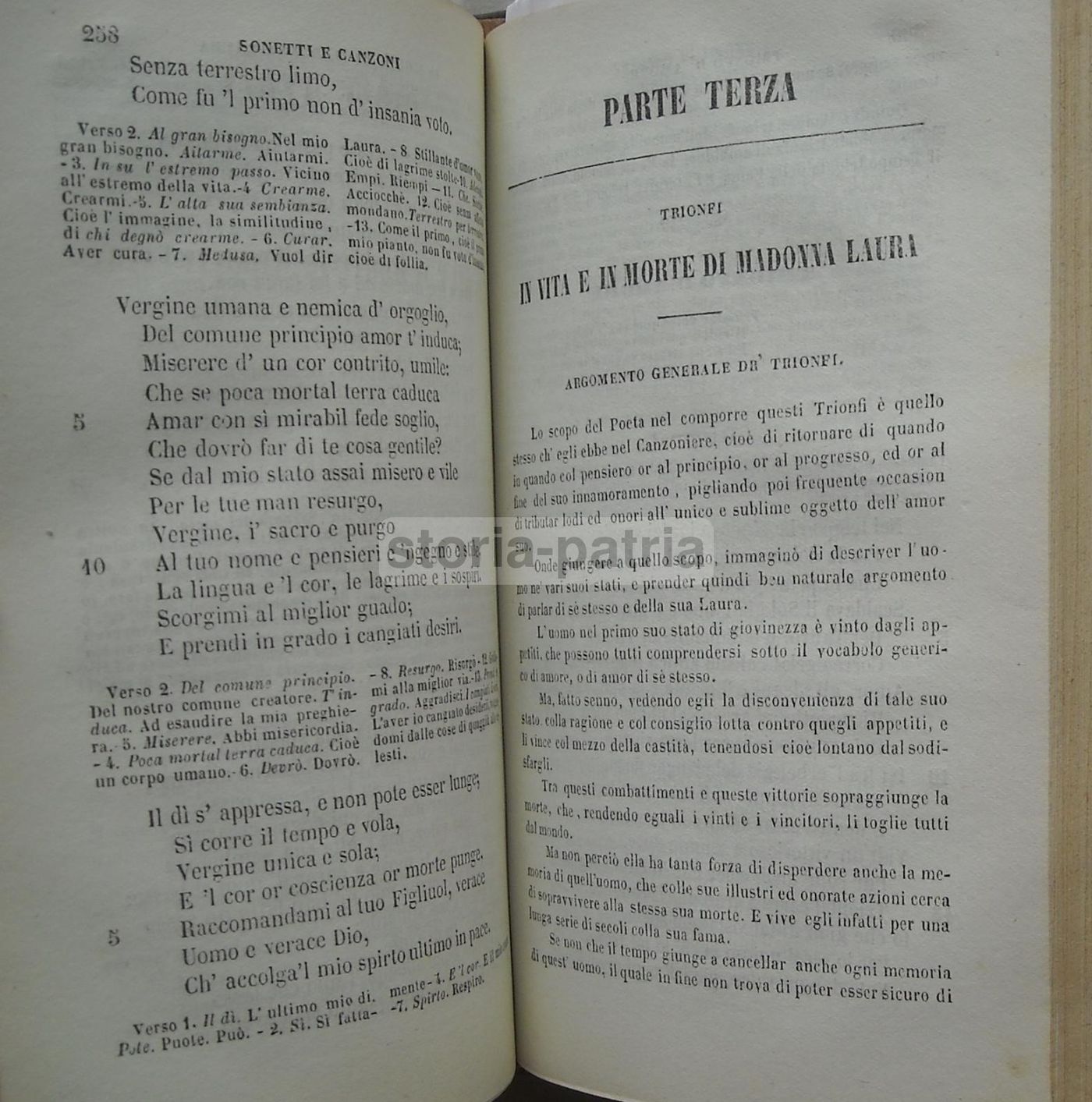 Rime Di Petrarca Con Interpretazione Leopardi Napoli 1860 Rara