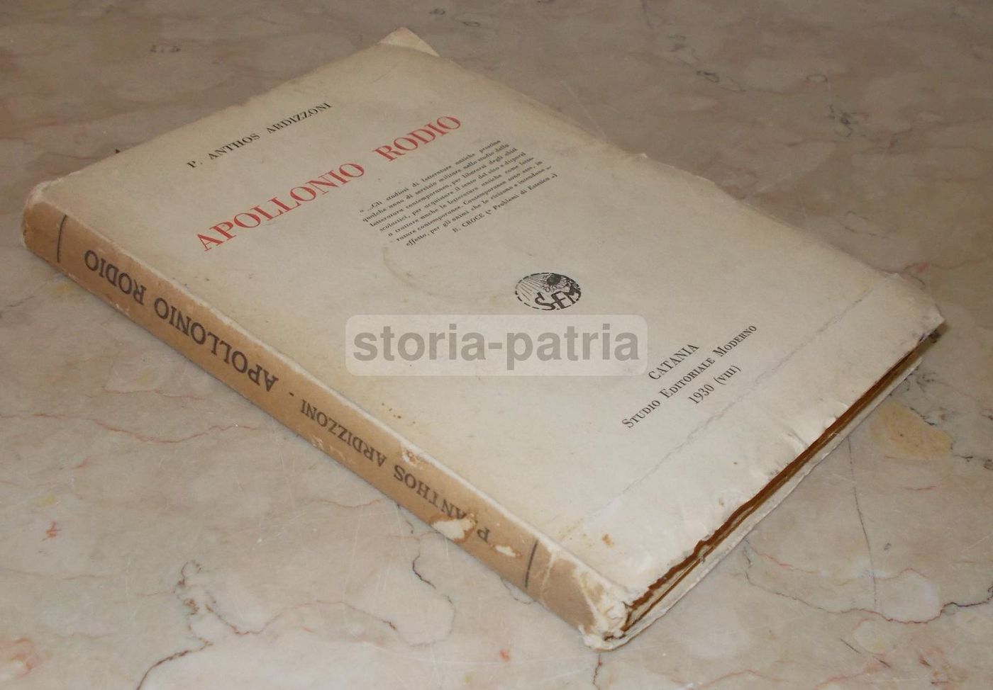 Apollonio Rodio Di Anthos Ardizzoni, Catania 1930. Rara Edizione Siciliana