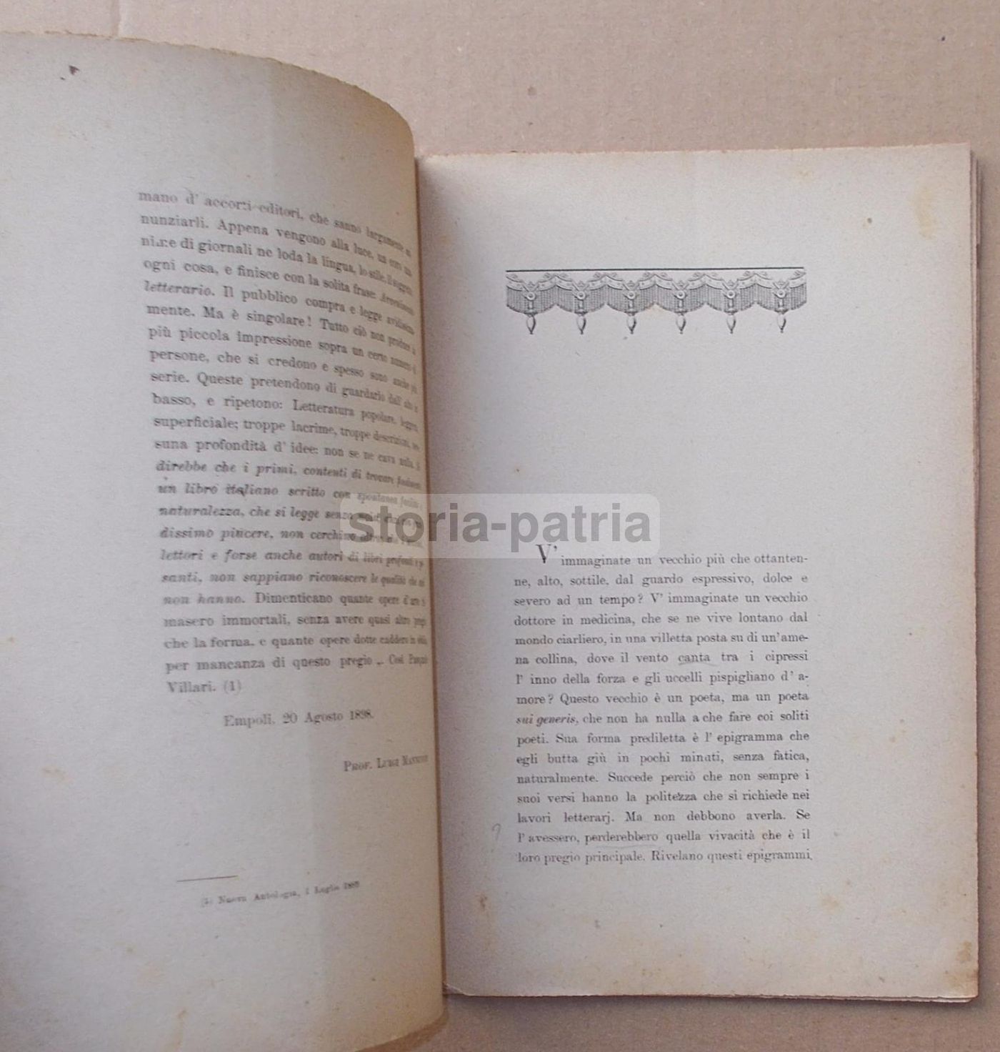 Renato Fucini E L'Arte Sua. Luigi Mannucci, 1898 Empoli. Rara Edizione