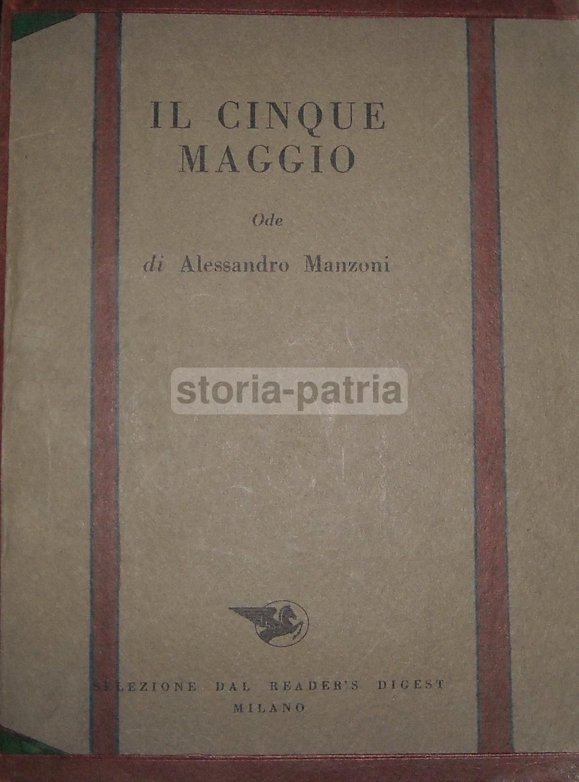 Il Cinque Maggio Di Alessandro Manzoni, Edizione Anastatica Anni '50