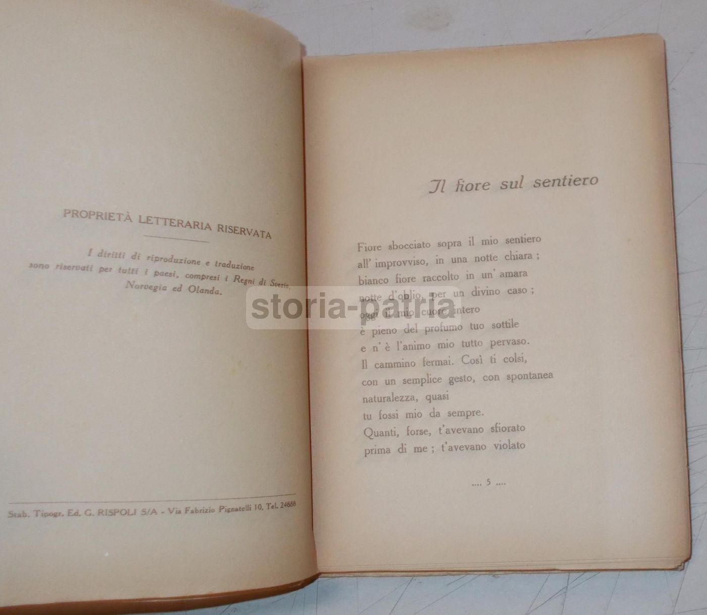 Nuvole Di Alfredo Reichlin, Editrice Rispoli Napoli 1937