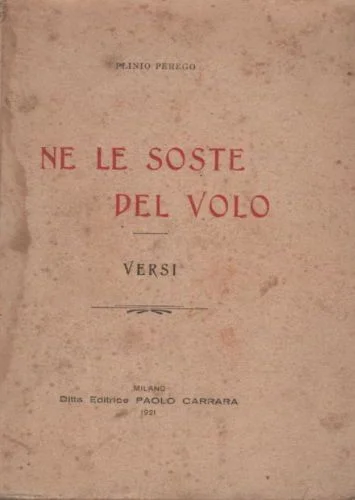 In the Pauses of Flight by Plinio Perego, 1921, First Edition, Verses