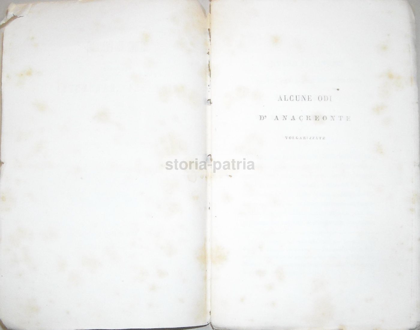 Rime E Prose Di Giovanni Marchetti (1838), Anacreonte E Orazio, Napoli