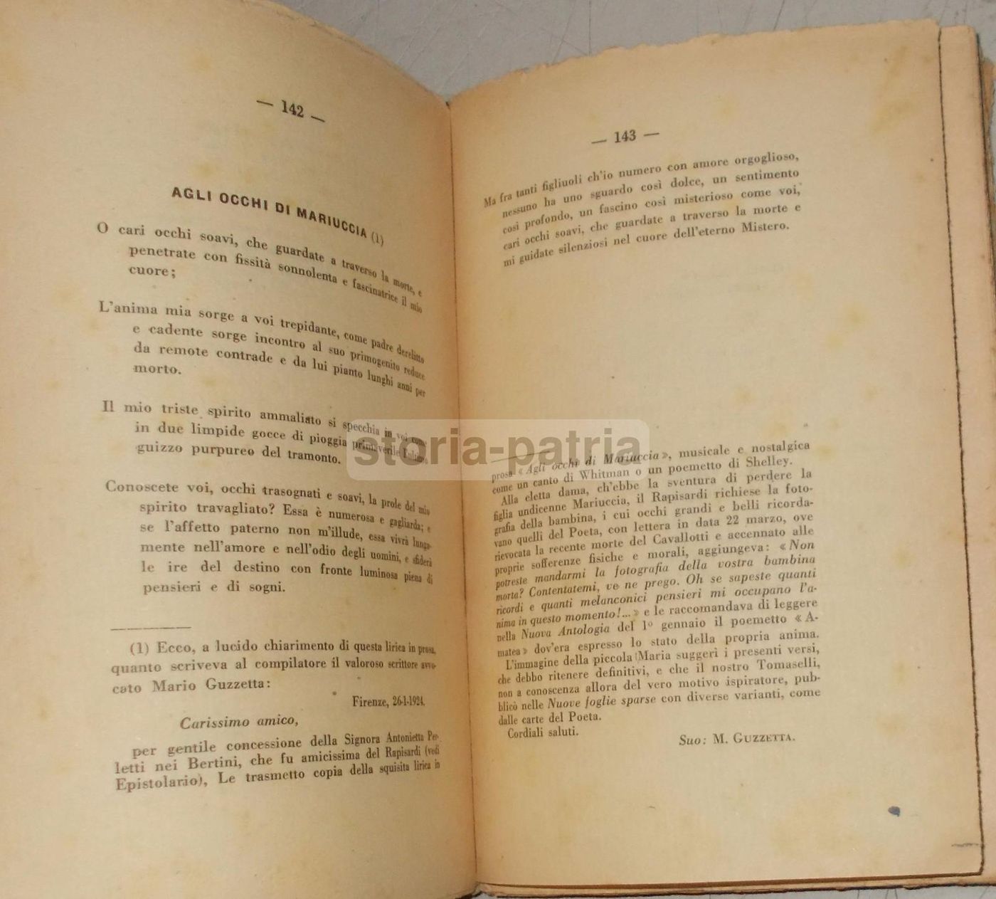 Mario Rapisardi. Prose, Poesie E Lettere Postume. Formica, Torino, 1930
