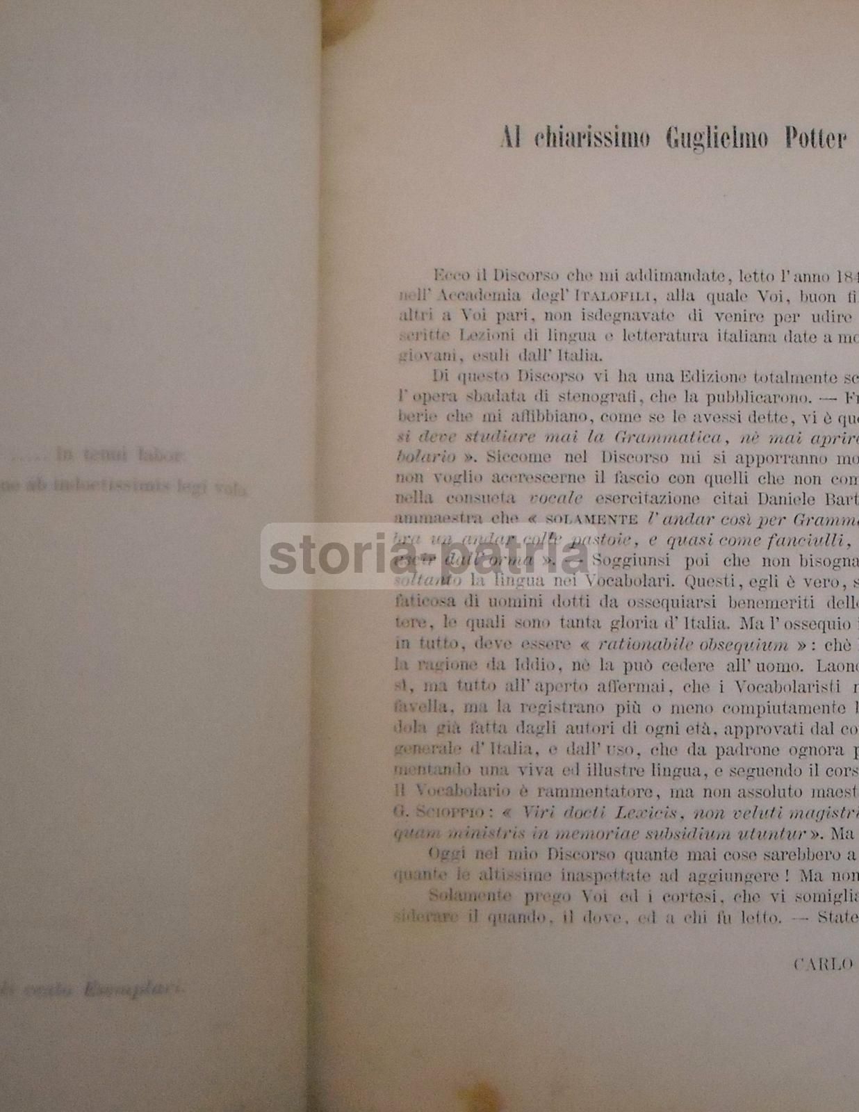 Carlo Pepoli, Discorso Sui Classici Scrittori Italiani, Bologna, 1872