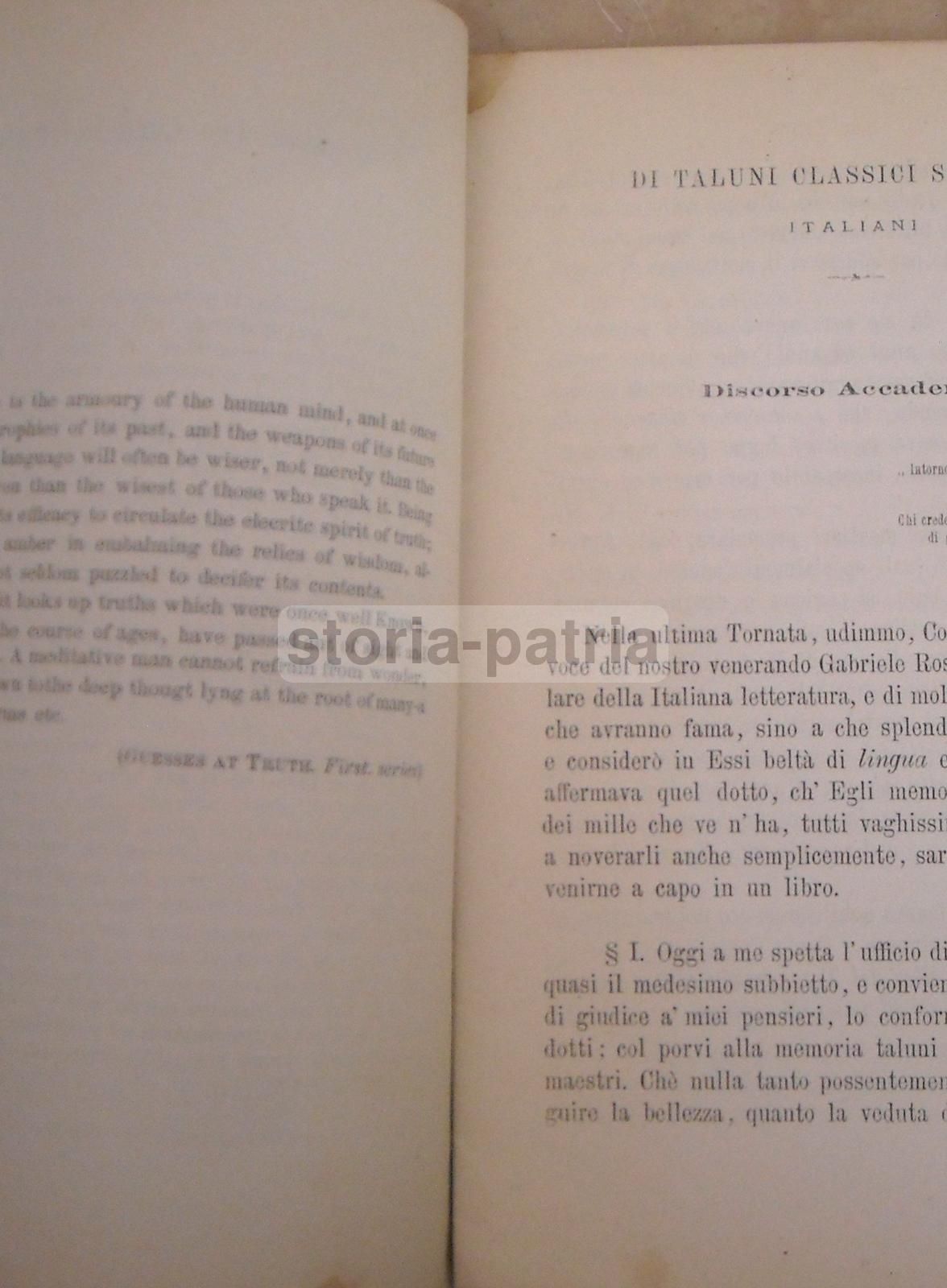 Carlo Pepoli, Discorso Sui Classici Scrittori Italiani, Bologna, 1872