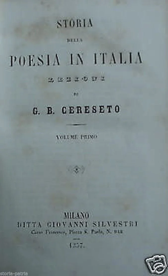 History of Poetry in Italy (Cereseto, 1857)