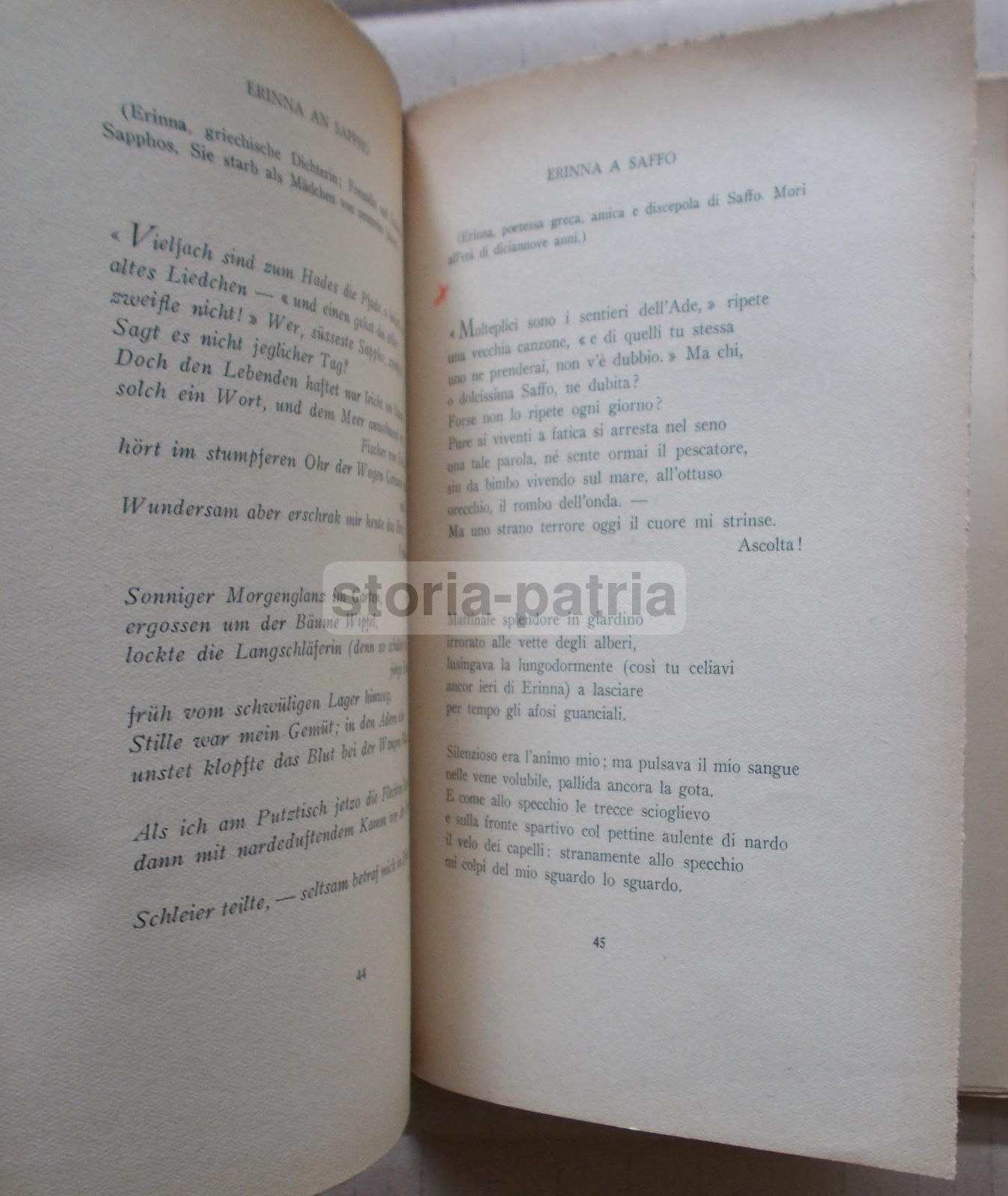 Poesie Di Eduard Mörike, Edizione Cederna Milano 1948, Testo Bilingue