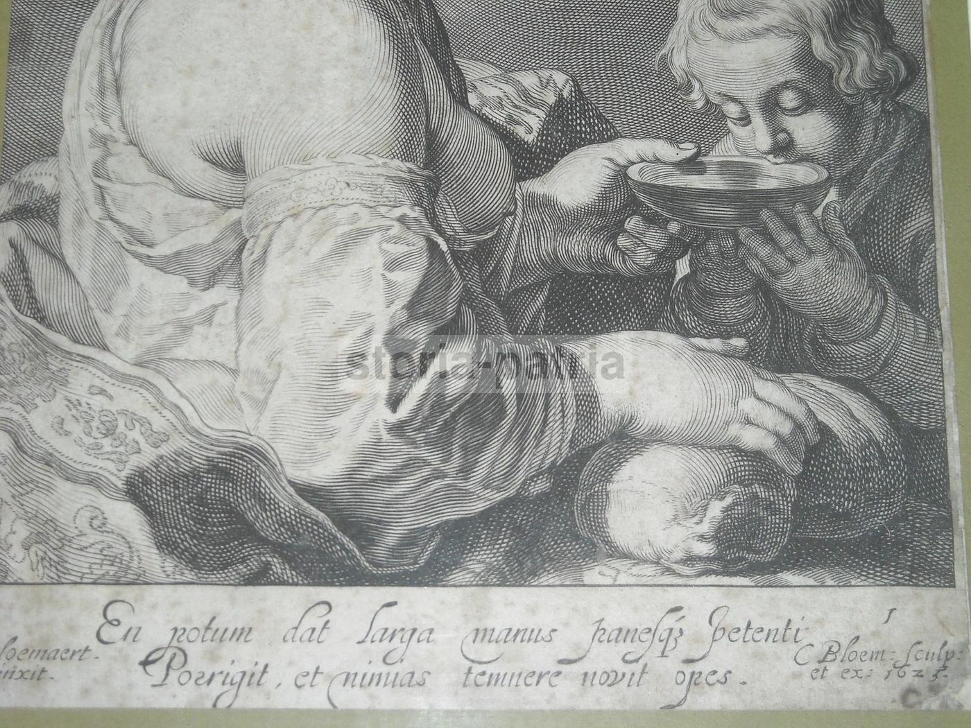 Liberalitas. Incisione Antica Di Cornelis Bloemaert, 1625
