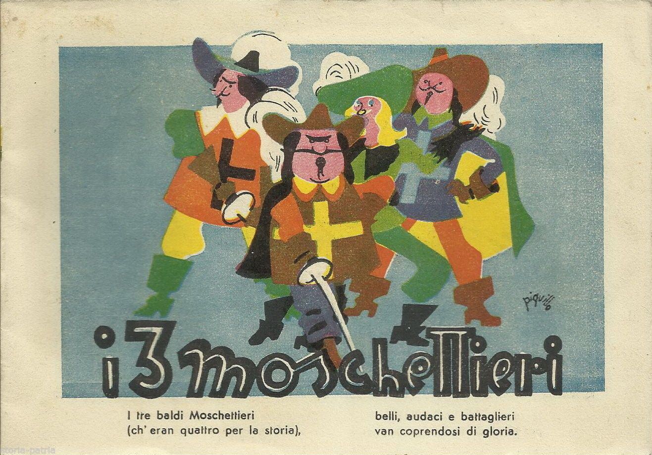 I Tre Moschettieri: Album Da Colorare Pubblicitario INA, Anni '50