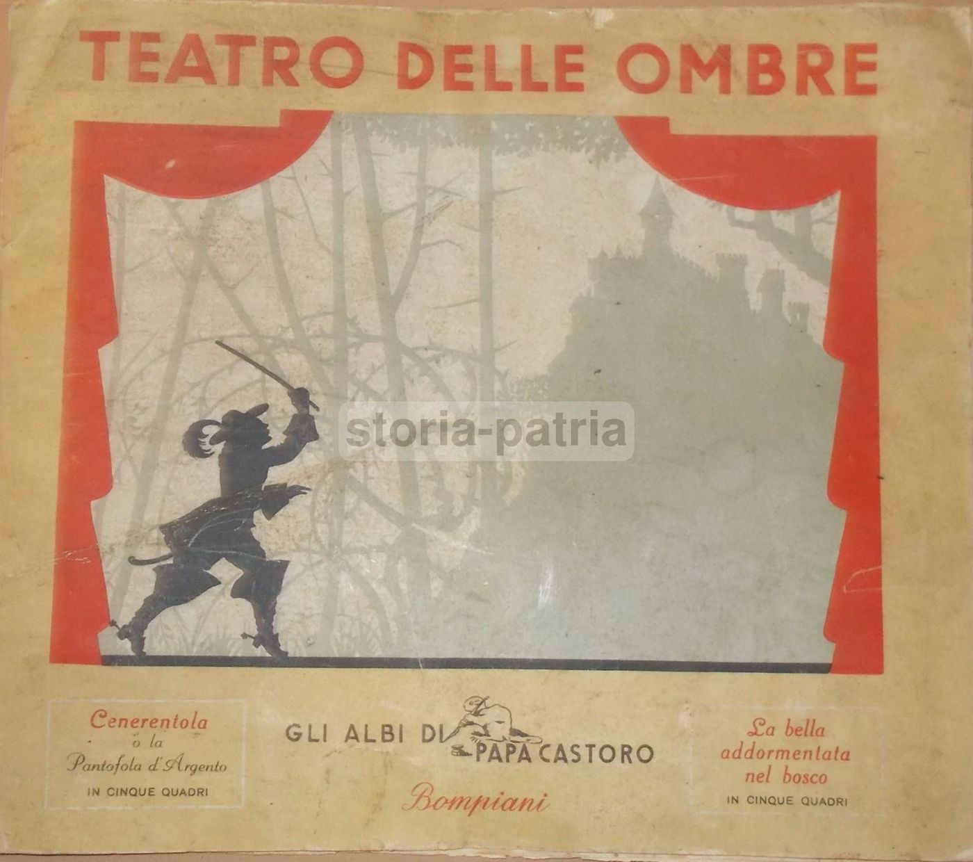 Teatro Delle Ombre Bompiani: Cenerentola E La Bella Addormentata, Anni '30