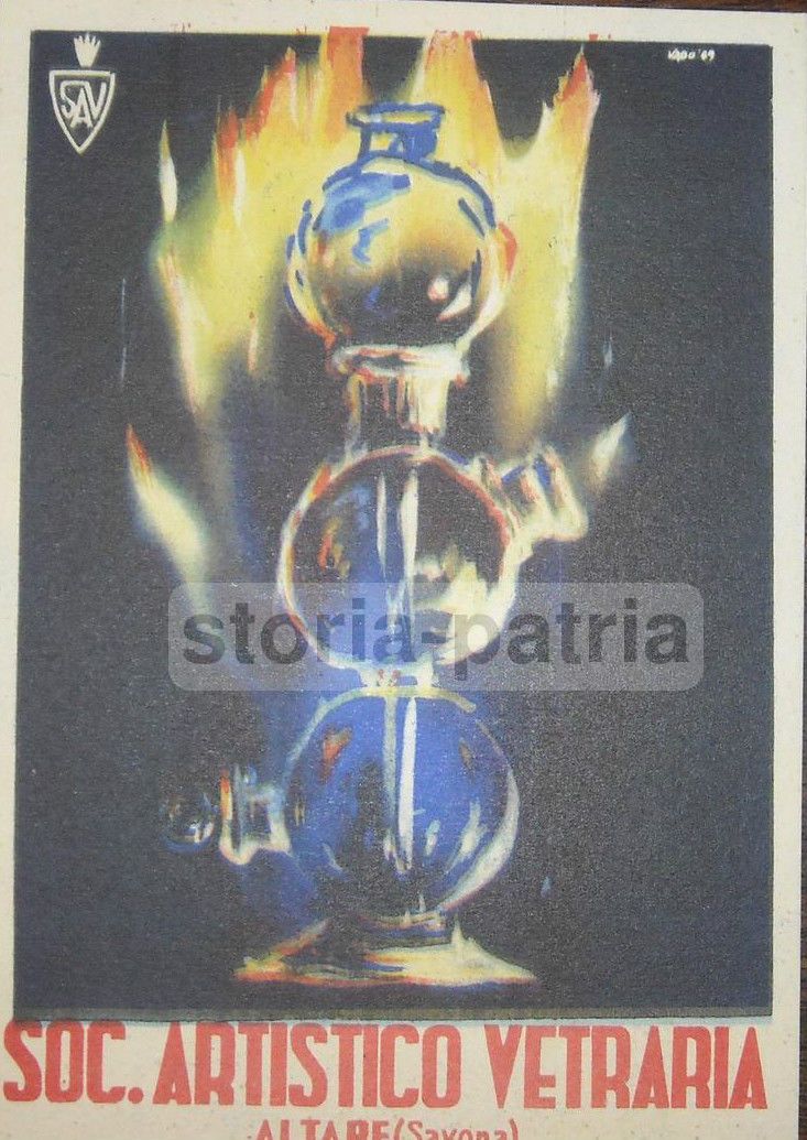 Società Artistico Vetraria Di Altare (Savona), Cartolina Pubblicitaria, 1949