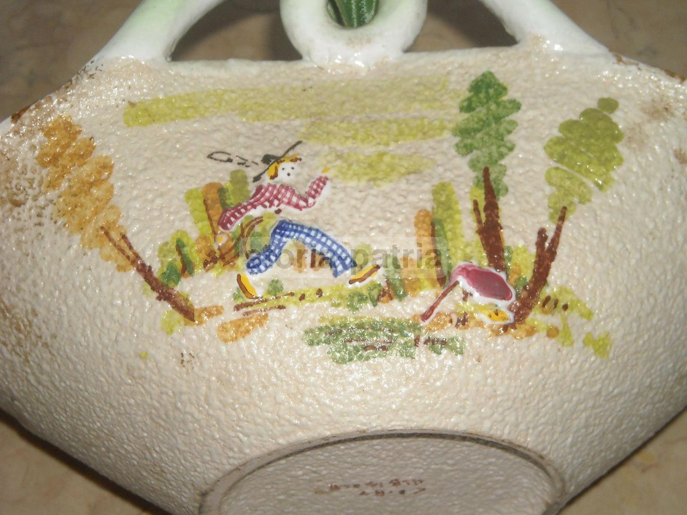 Cestino In Ceramica Albisola Ceas Decorato Policromo Anni '30