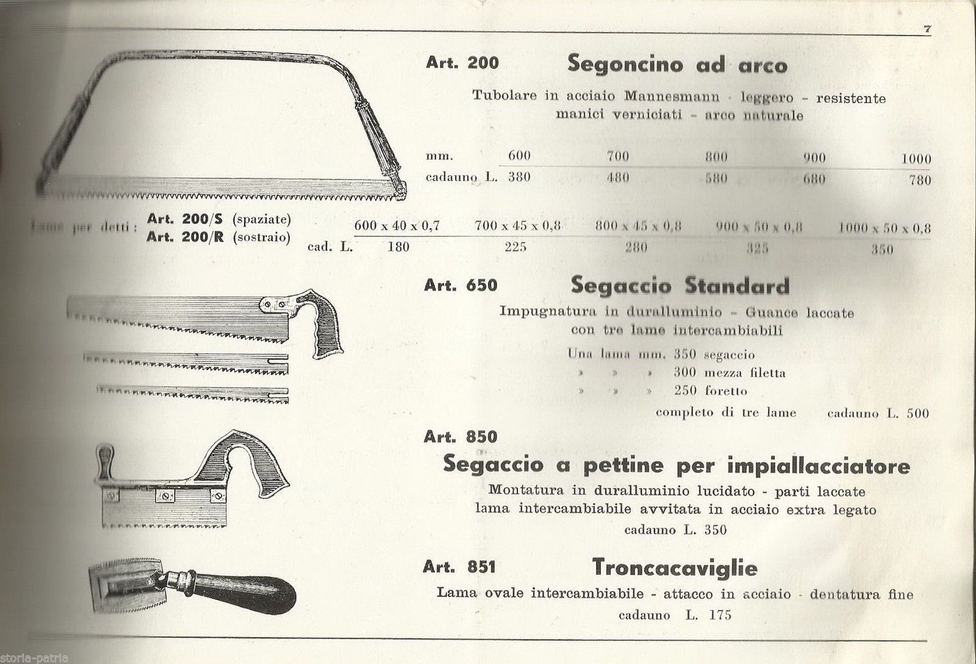 Catalogo Edgardo Virga 1949   Lame, Seghe E Utensili (Chiavari, Genova)