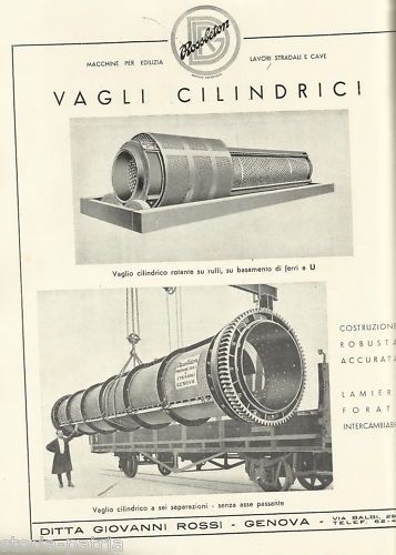 Catalogo Rossbeton Ditta Giovanni Rossi Genova, Anni '30: Edilizia E Lavori Stradali