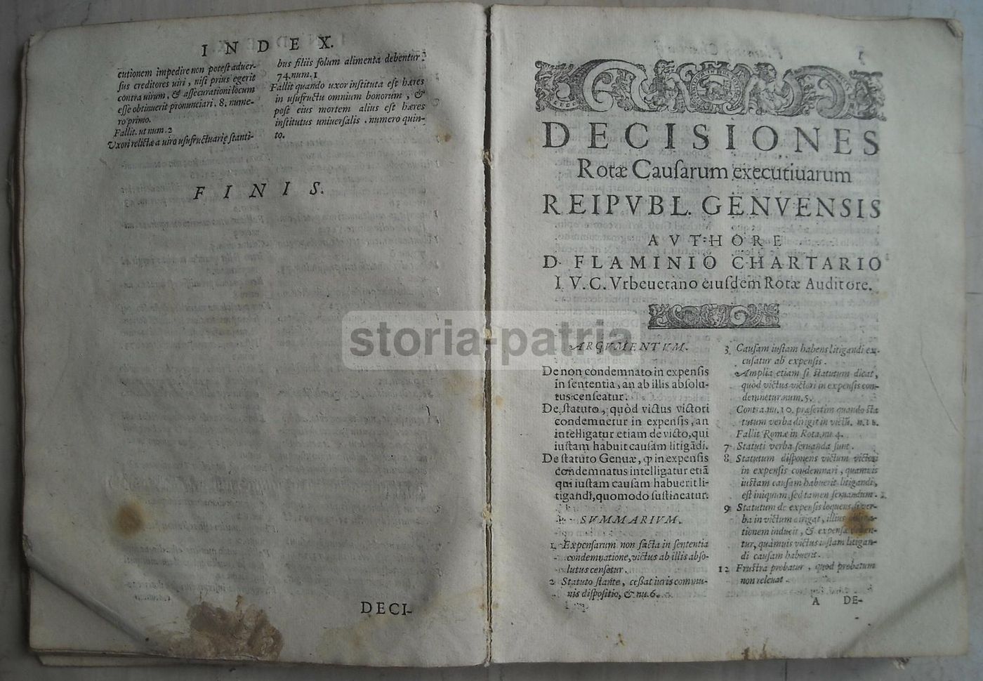 Decisiones Rotae Genuensis Di Flaminio Chartario, Venezia, 1600 Circa