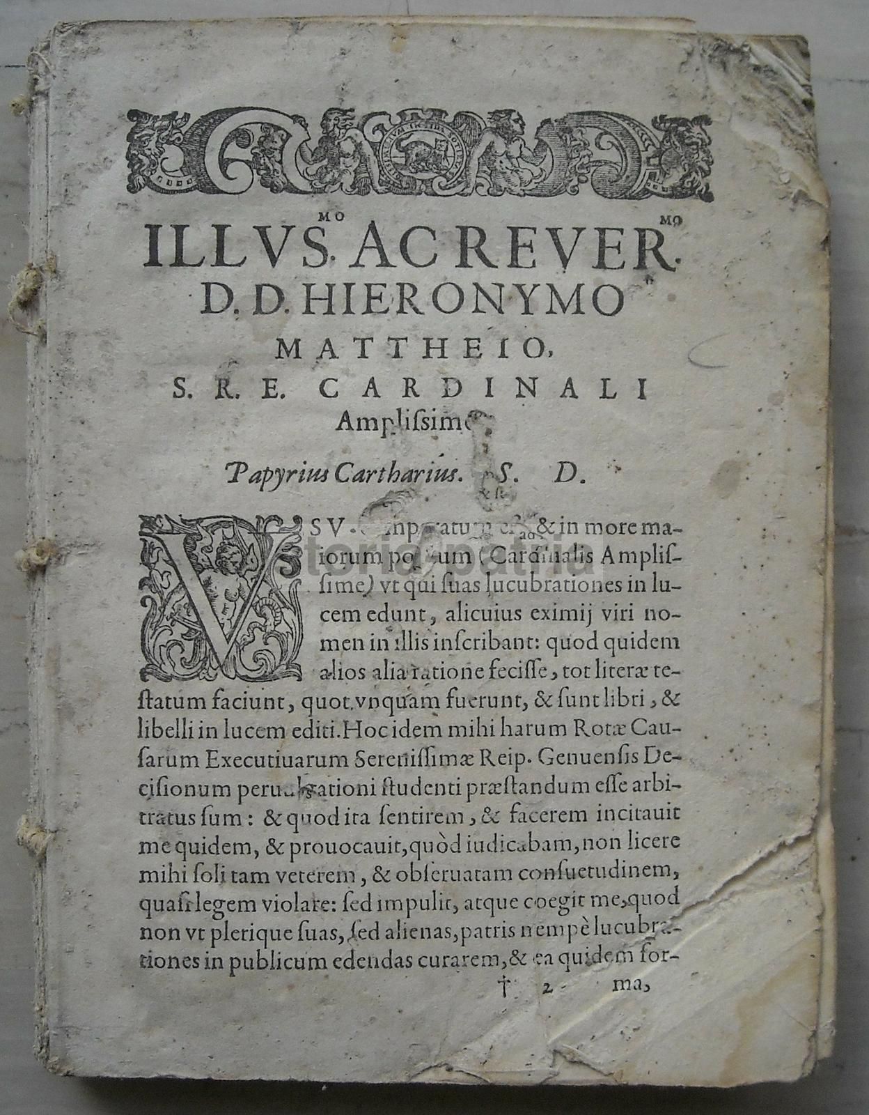 Decisiones Rotae Genuensis Di Flaminio Chartario, Venezia, 1600 Circa