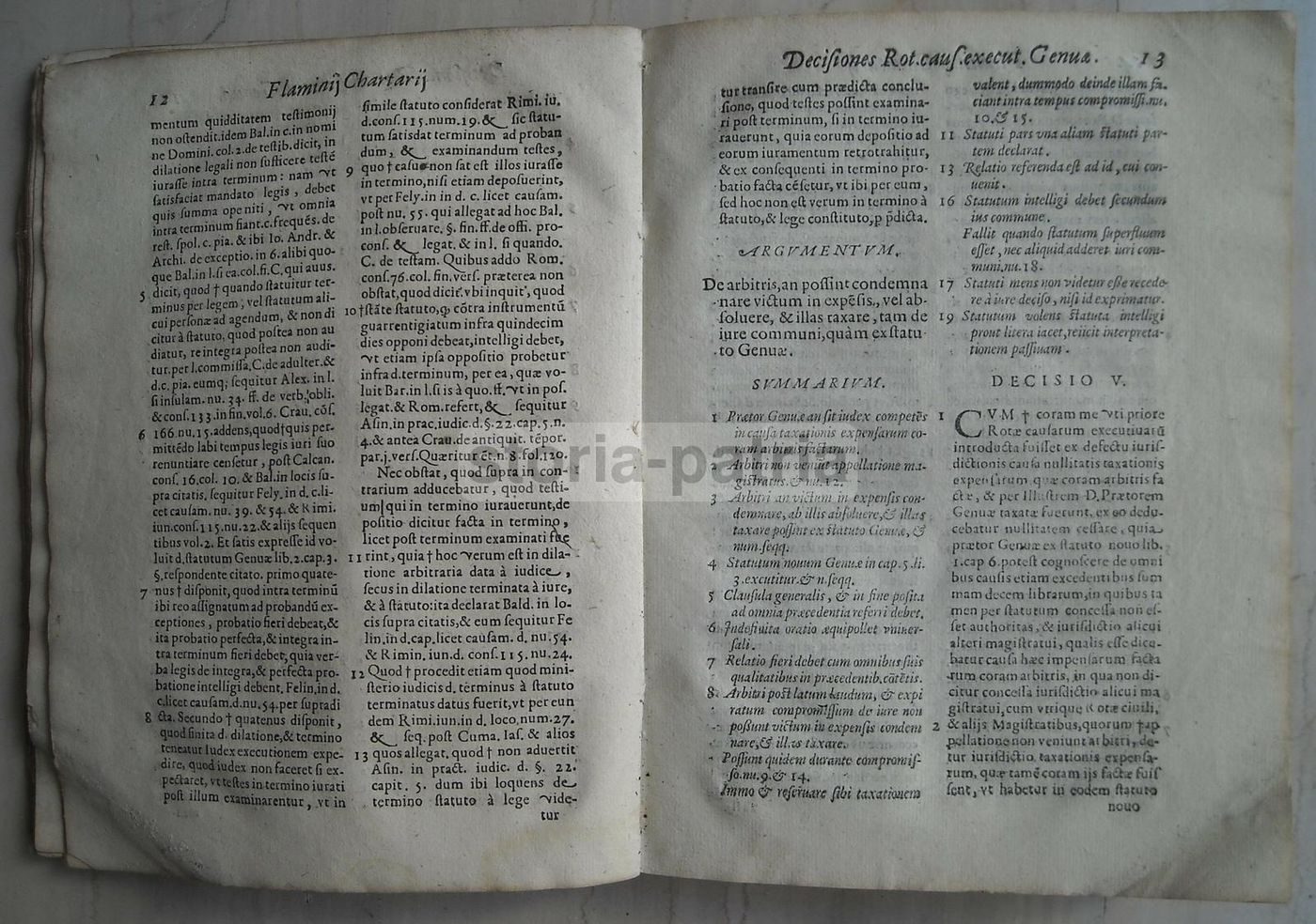 Decisiones Rotae Genuensis Di Flaminio Chartario, Venezia, 1600 Circa