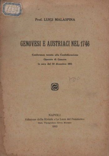 Genovesi E Austriaci Nel 1746 Di Luigi Malaspina (1912)