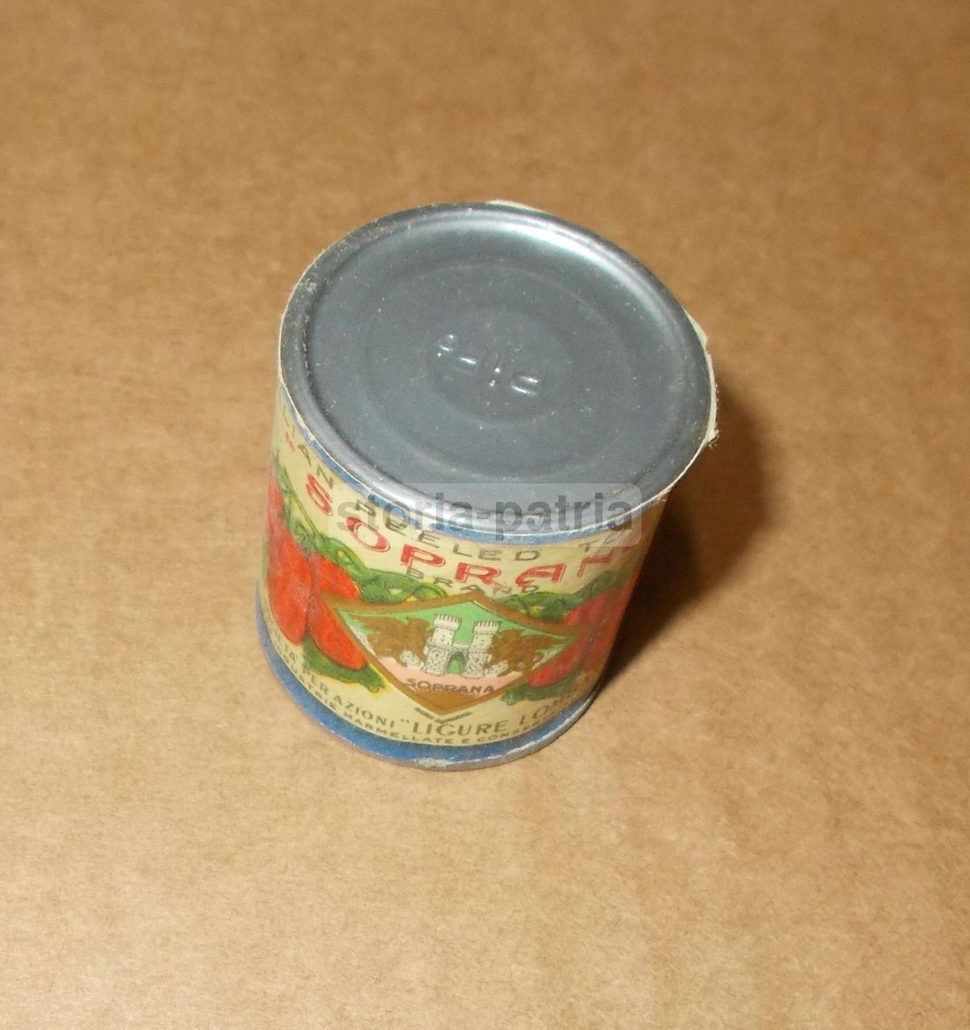 Barattolo Miniatura Pomodori Soprana Genova Pubblicitario d'Epoca