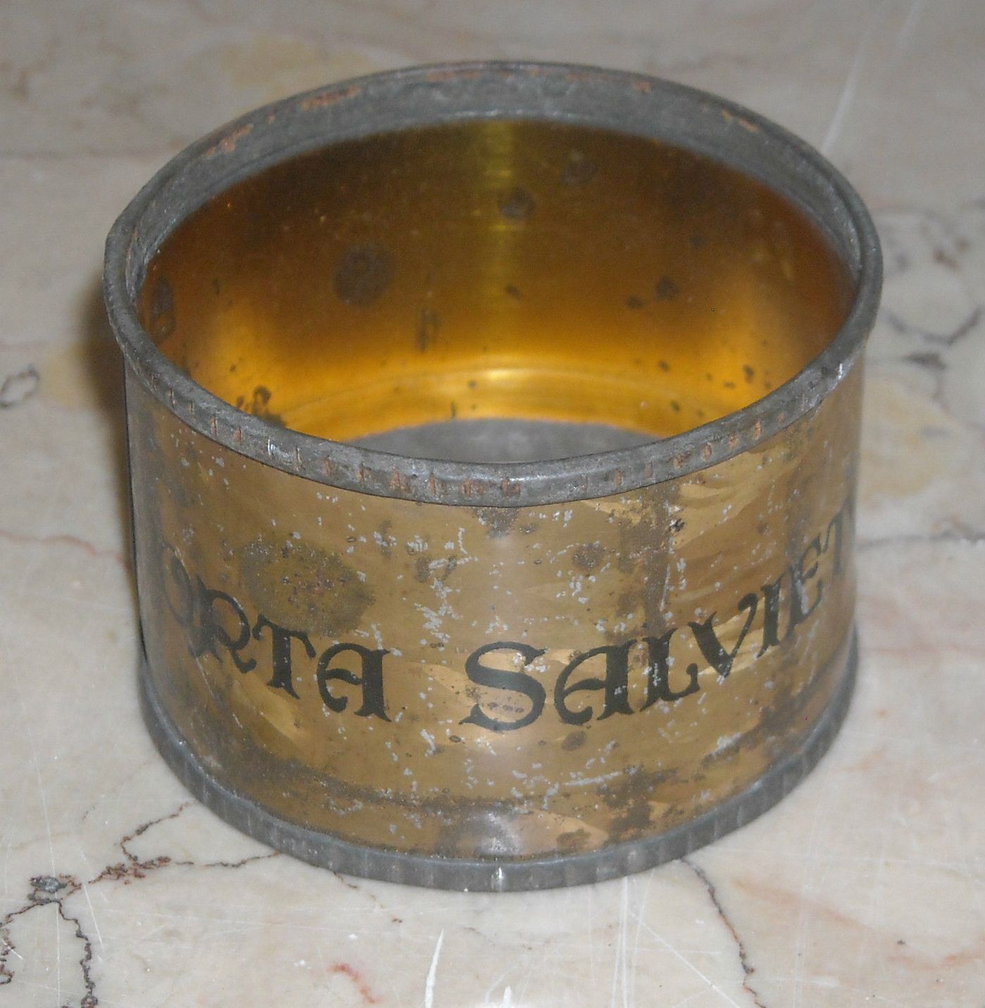 Porta Salviette Pubblicitario In Latta Della Società Ligure, Genova