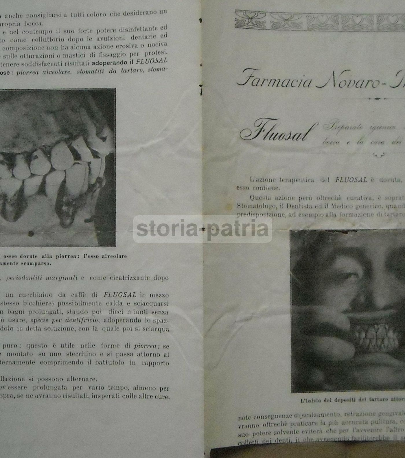 Depliant Fluosan Farmacia Novaro Imperia Oneglia Anni '30