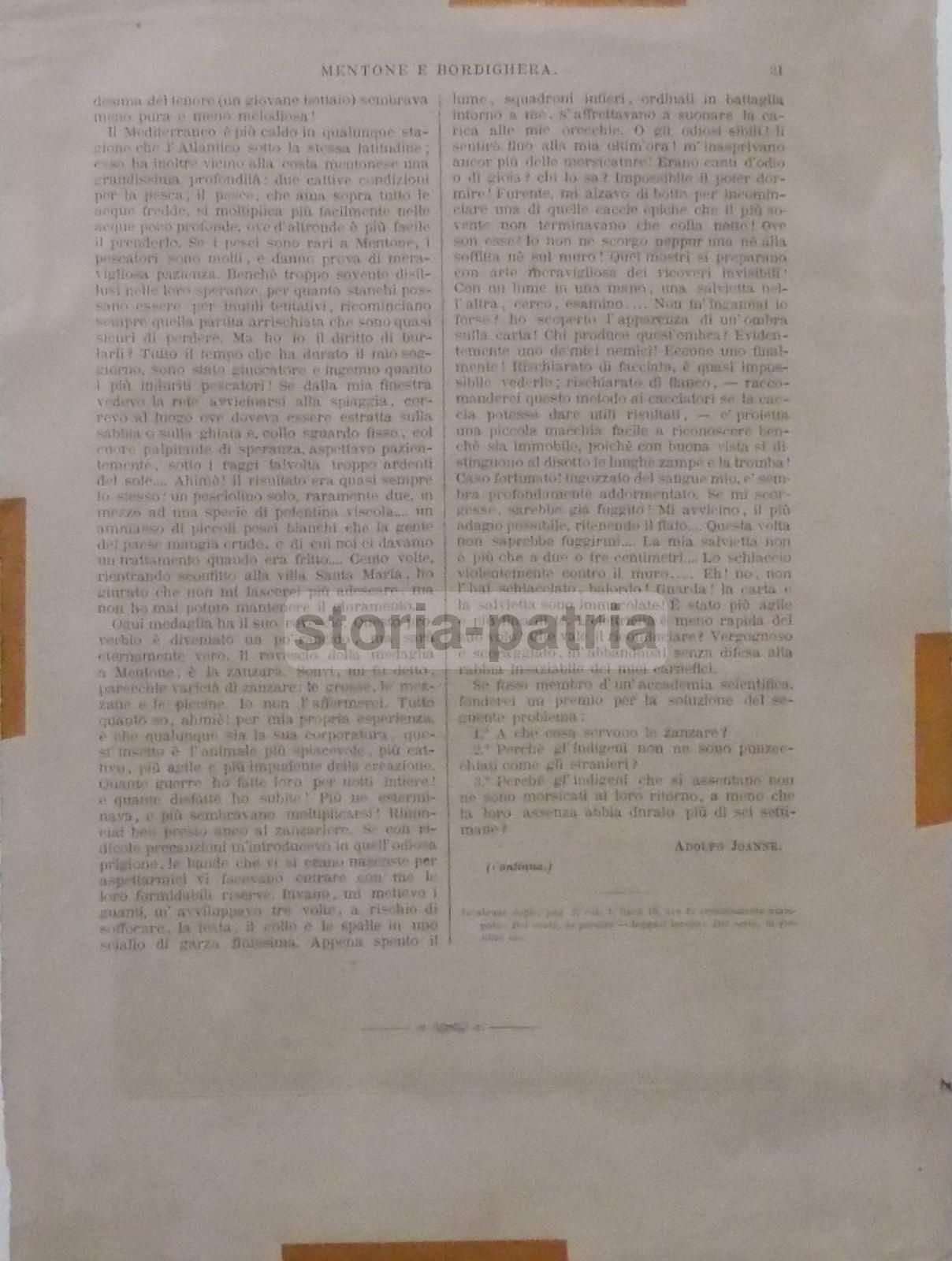 Mentone E Bordighera: La Raccolta Degli Olivi, Incisione Da Carlo Garnier