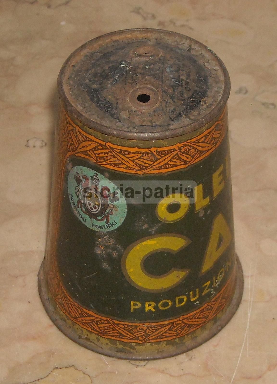 Tappo Pubblicitario Oleificio Carli Oneglia   Liberty, Primo '900