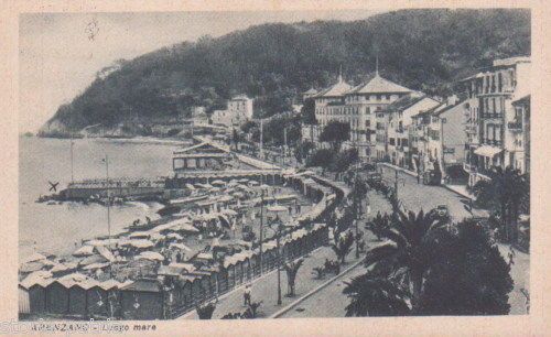 Arenzano Lungomare Cartolina Antica Anni '20 '30 Provincia Di Genova