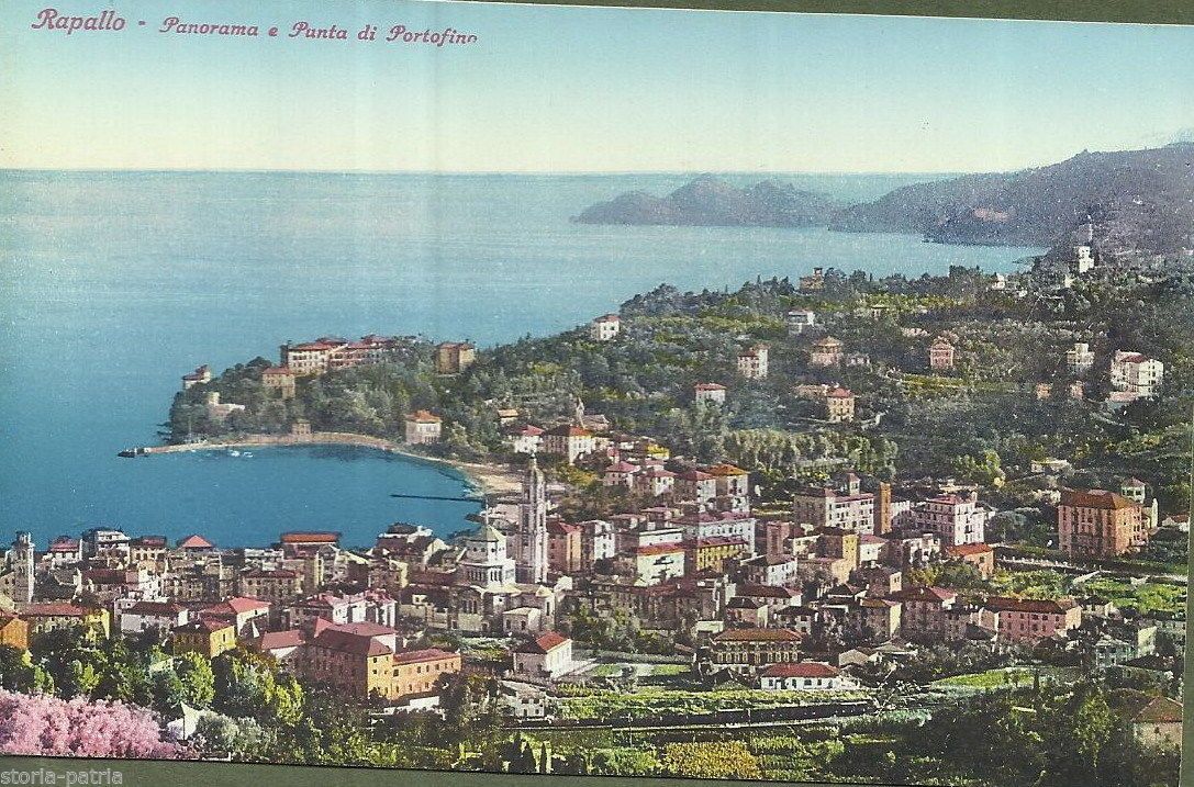 Cartolina Antica Rapallo, Panorama Portofino, Liguria, Anni '20 '30