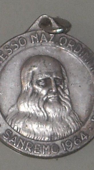 Medaglia Congresso Ingegneri Sanremo 1964 Leonardo Da Vinci In Argento