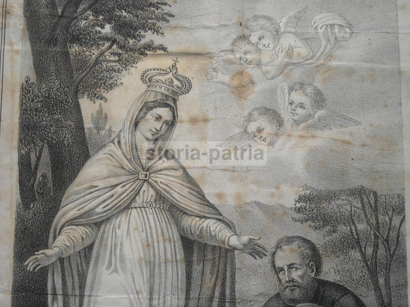 Madonna Della Misericordia. Litografia Dolfino. Napoli E Savona. Metà XIX Secolo