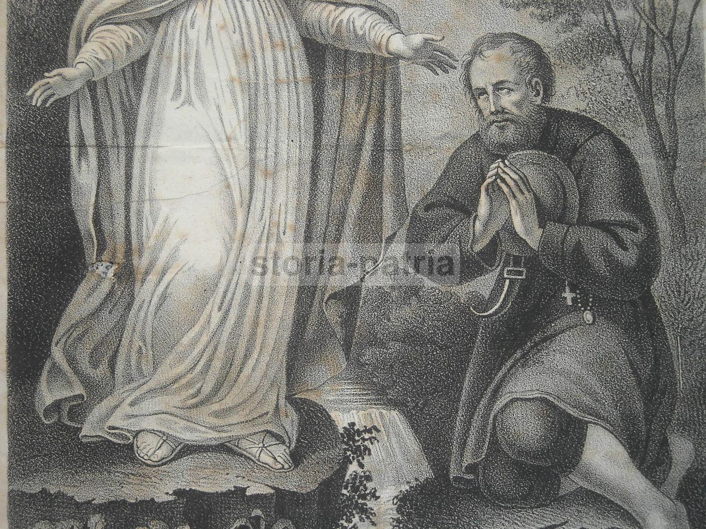 Madonna Della Misericordia. Litografia Dolfino. Napoli E Savona. Metà XIX Secolo
