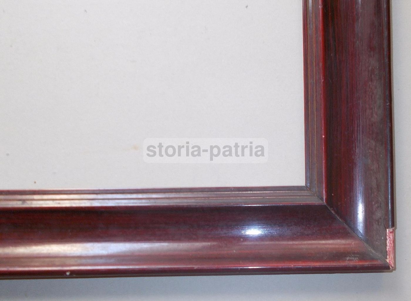Cornice Antica In Legno Laccato Amaranto, Epoca Liberty E Déco, Anni 1920 1930
