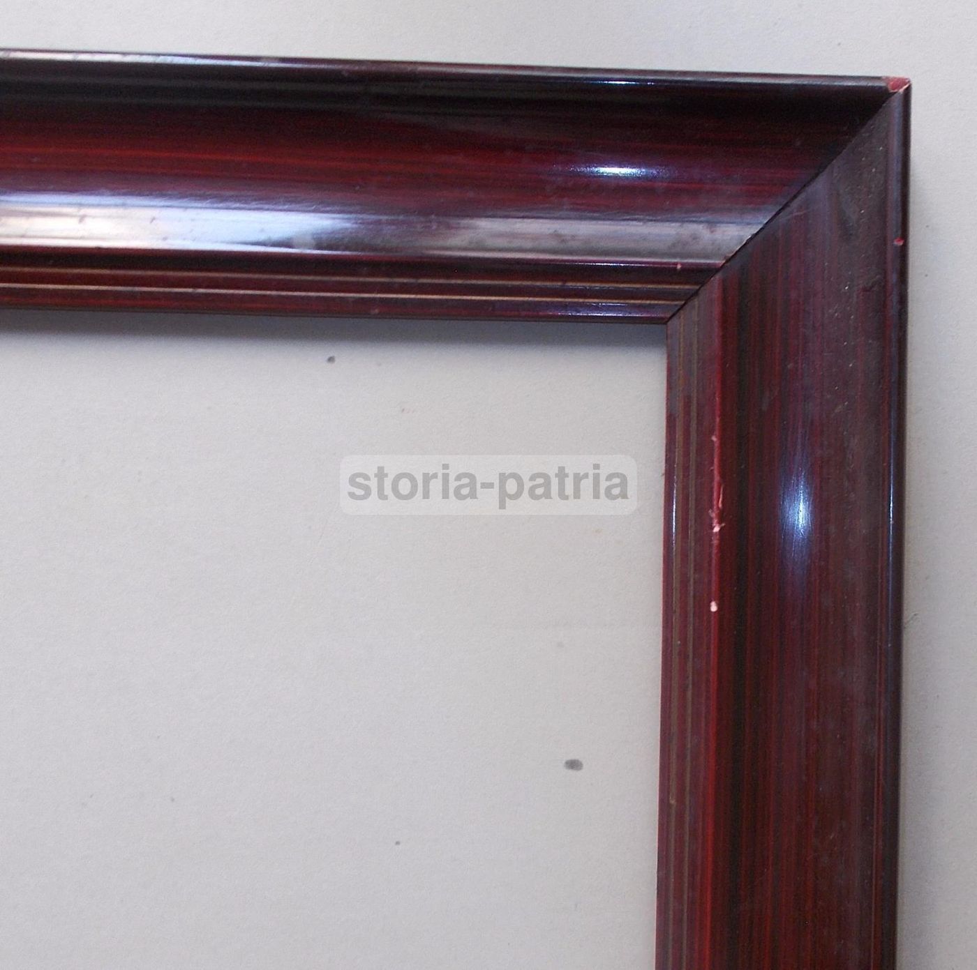 Cornice Antica In Legno Laccato Amaranto, Epoca Liberty E Déco, Anni 1920 1930