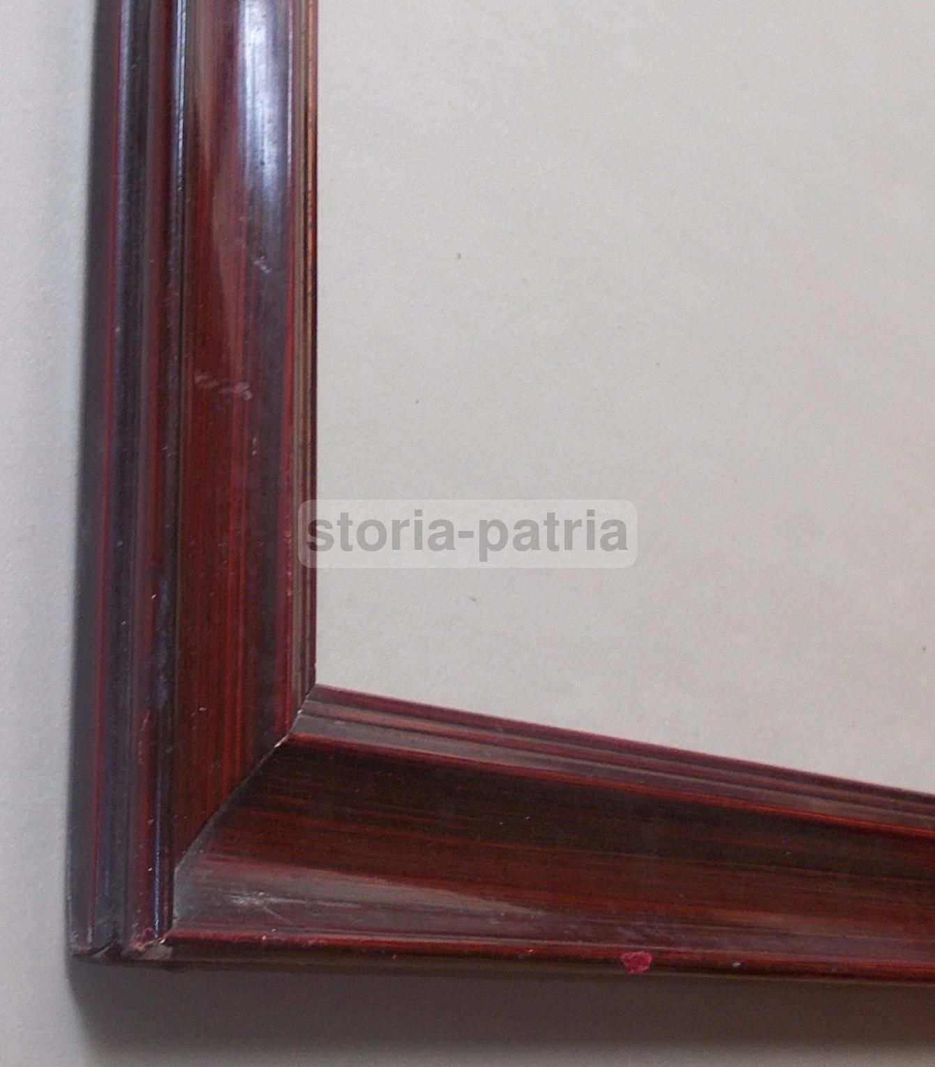 Cornice Antica In Legno Laccato Amaranto, Epoca Liberty E Déco, Anni 1920 1930