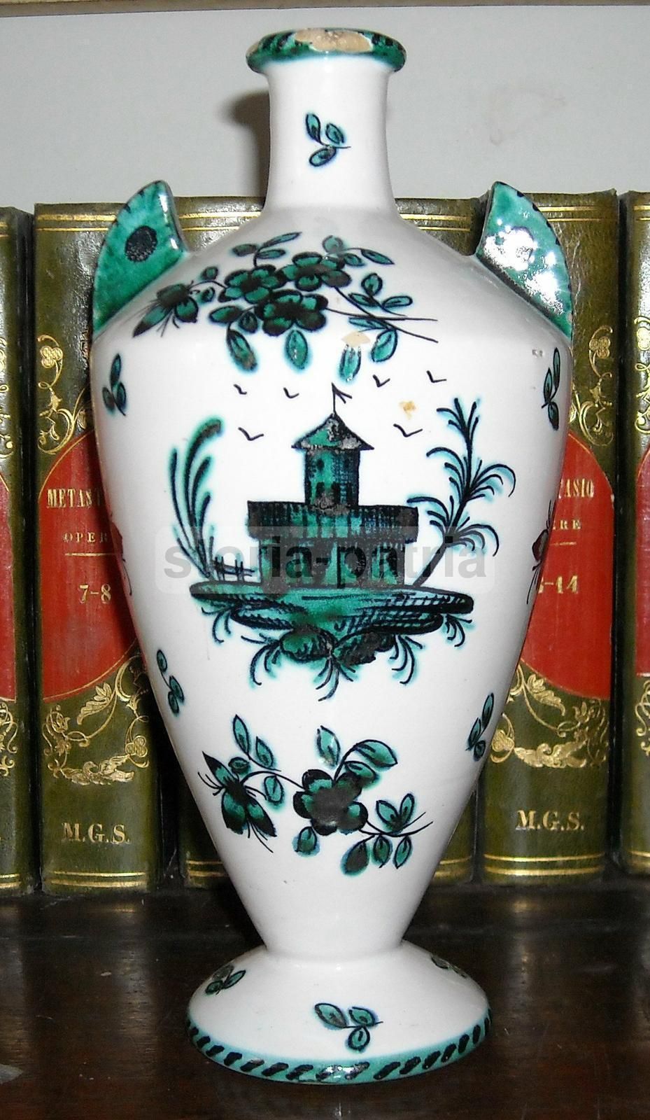 Bottiglia In Ceramica Faentina Luxardo Zara CCM, Epoca Liberty