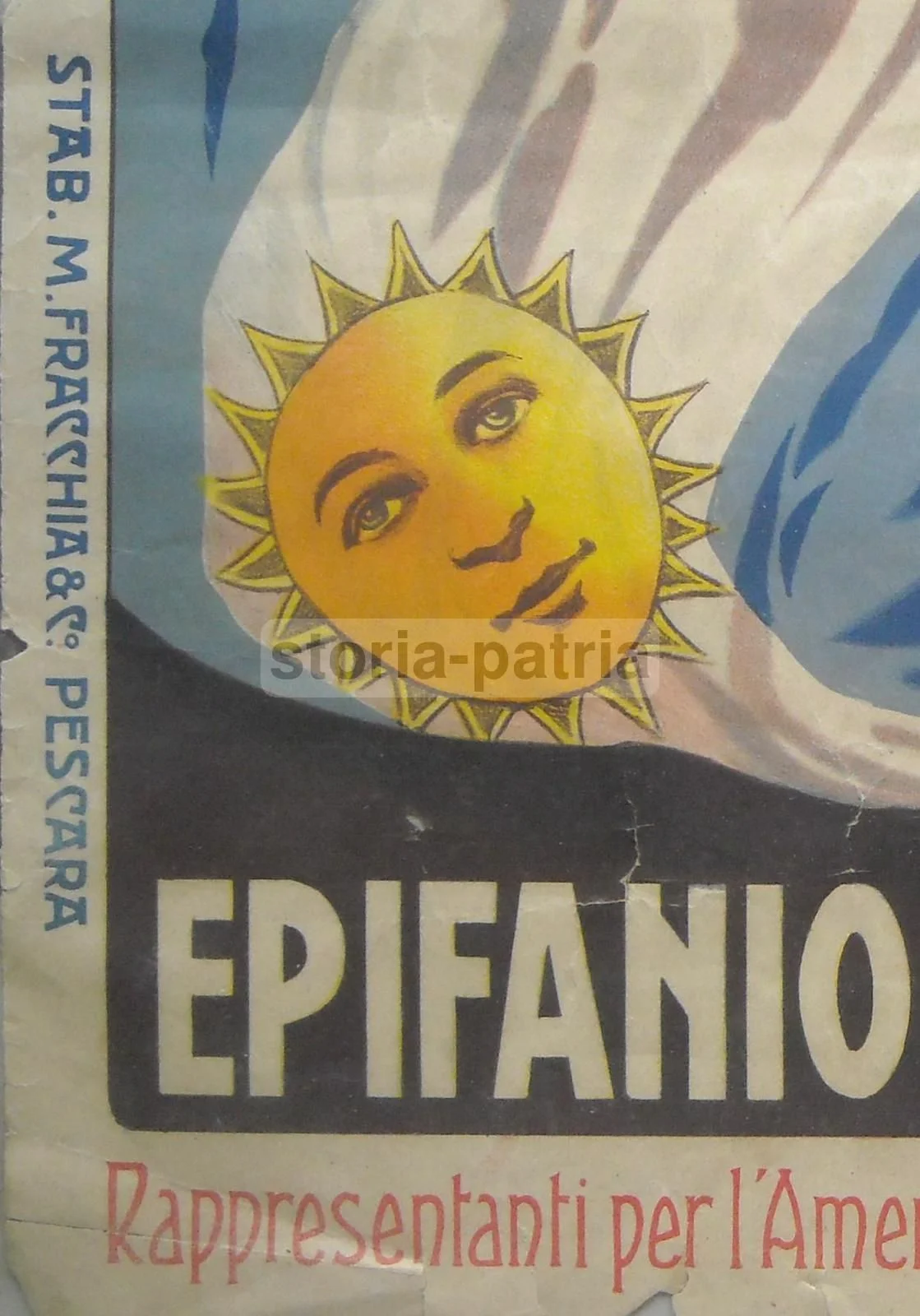 Poster Punch Troiano, Abruzzese Distillery Pescara, Fracchia Lithograph