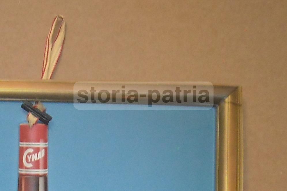 Locandina Pubblicitaria Cynar Con Carciofi, Plasticolor